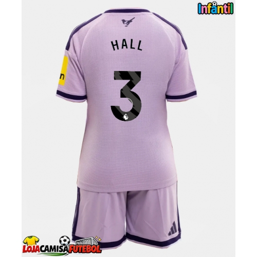 Camisa de Futebol Newcastle United Lewis Hall #3 Equipamento Alternativo Infantil 2026-27 Manga Curta (+ Calças curtas)